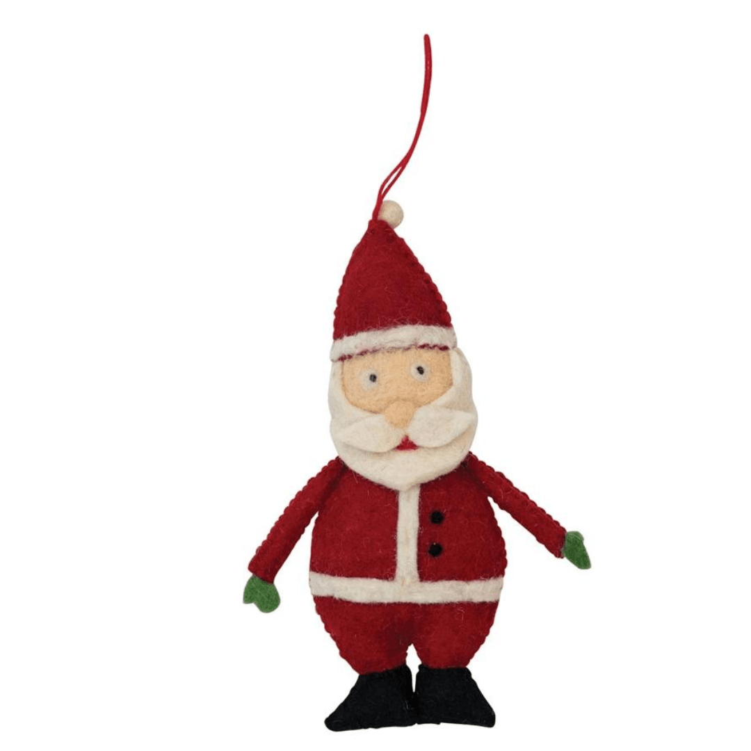 Wool Felt Santa Ornament