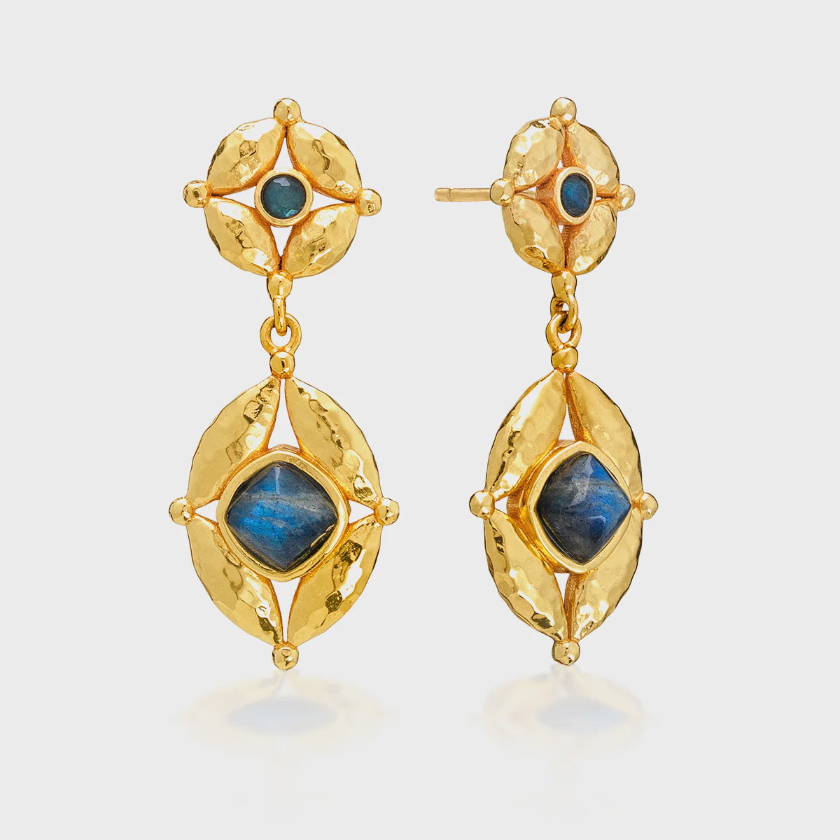 Mystic Eye Post Drop Earrings / Blue Lab.