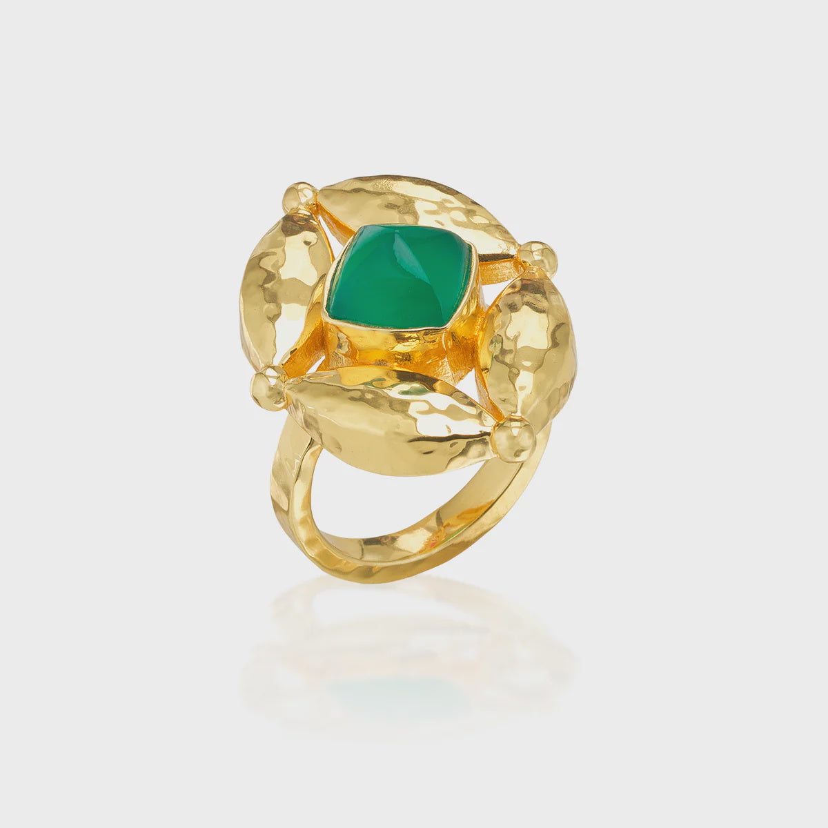 Mystic Eye Ring / Green Onyx