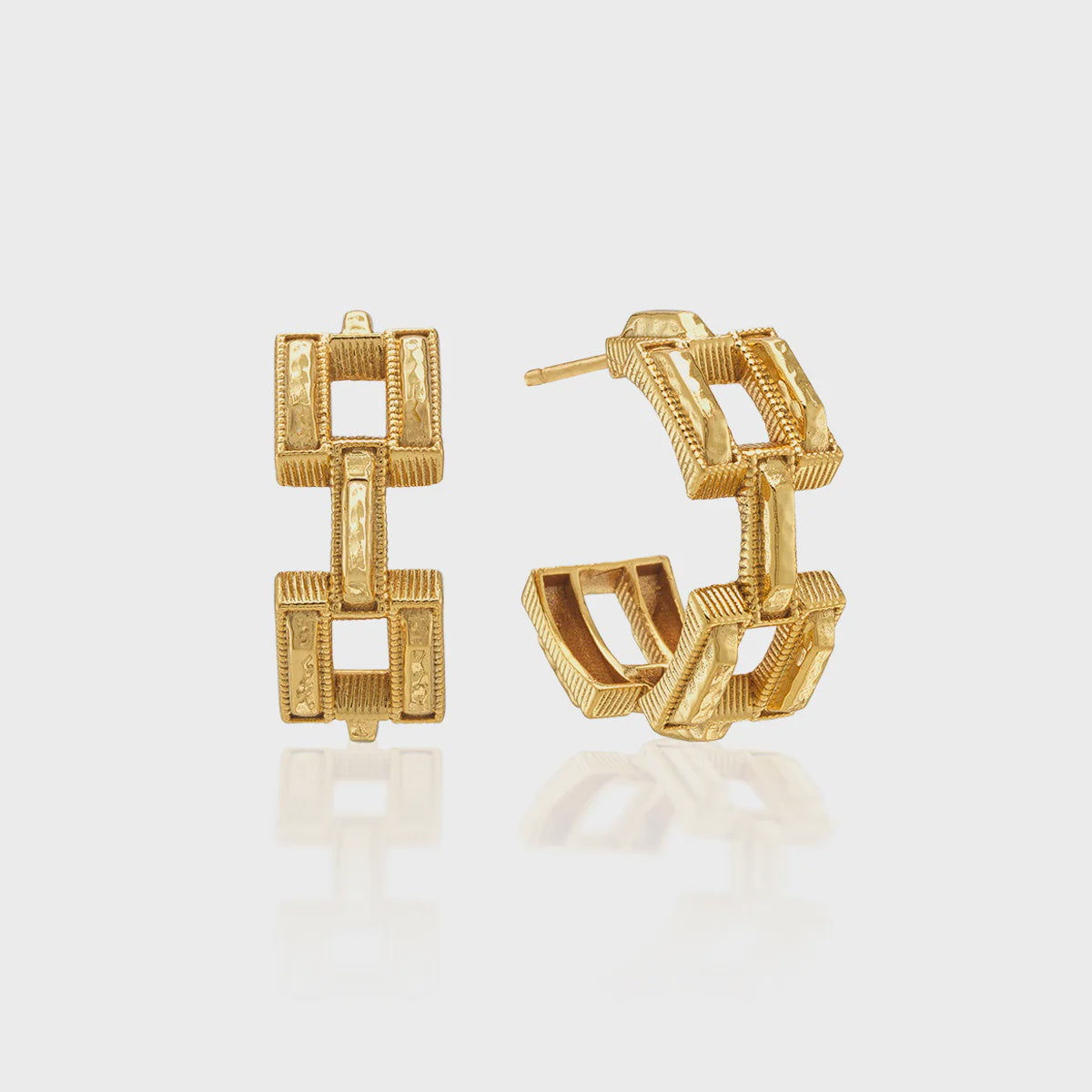 Pathway Hoop Earrings - Gold