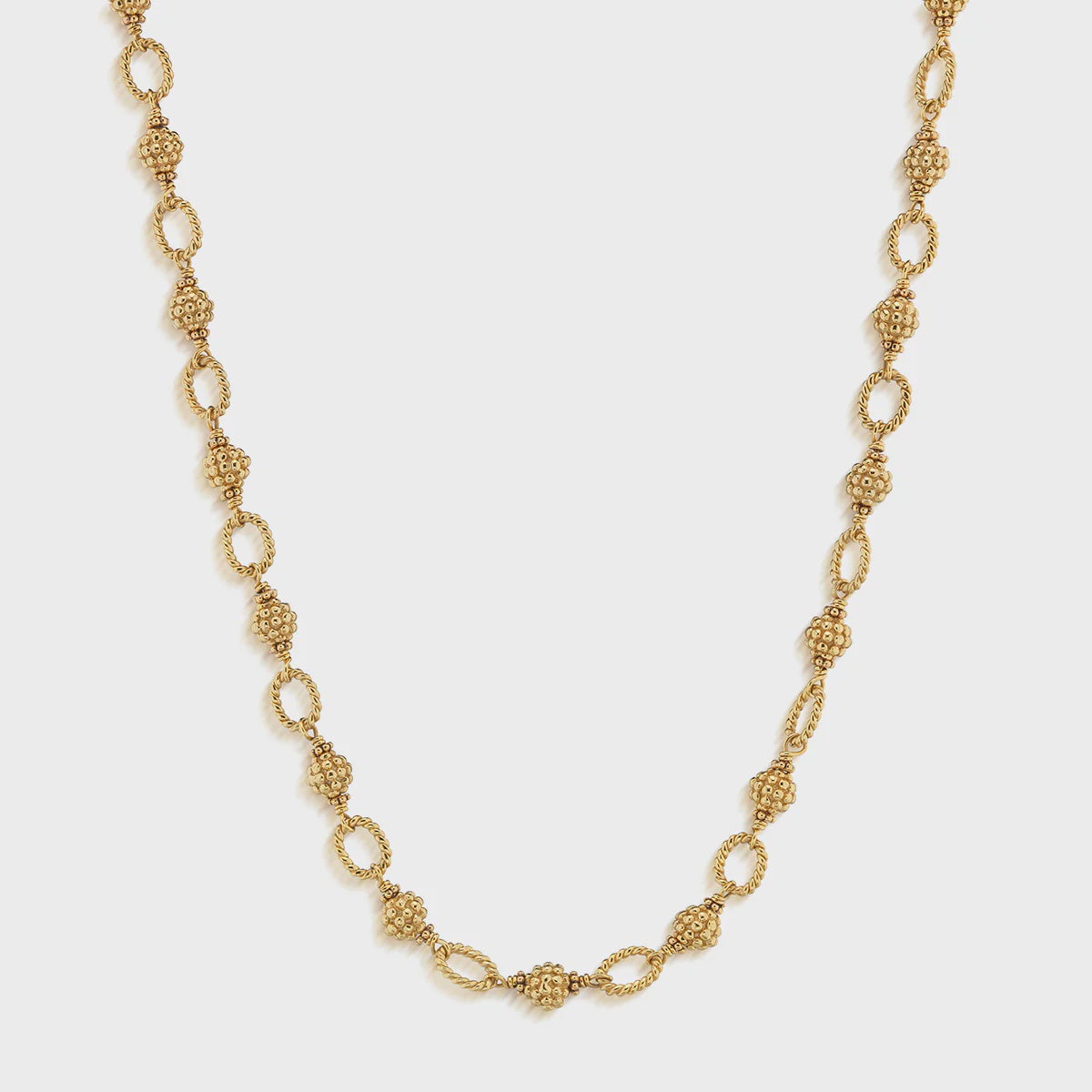 Berry & Bead Chain, 18" - Gold