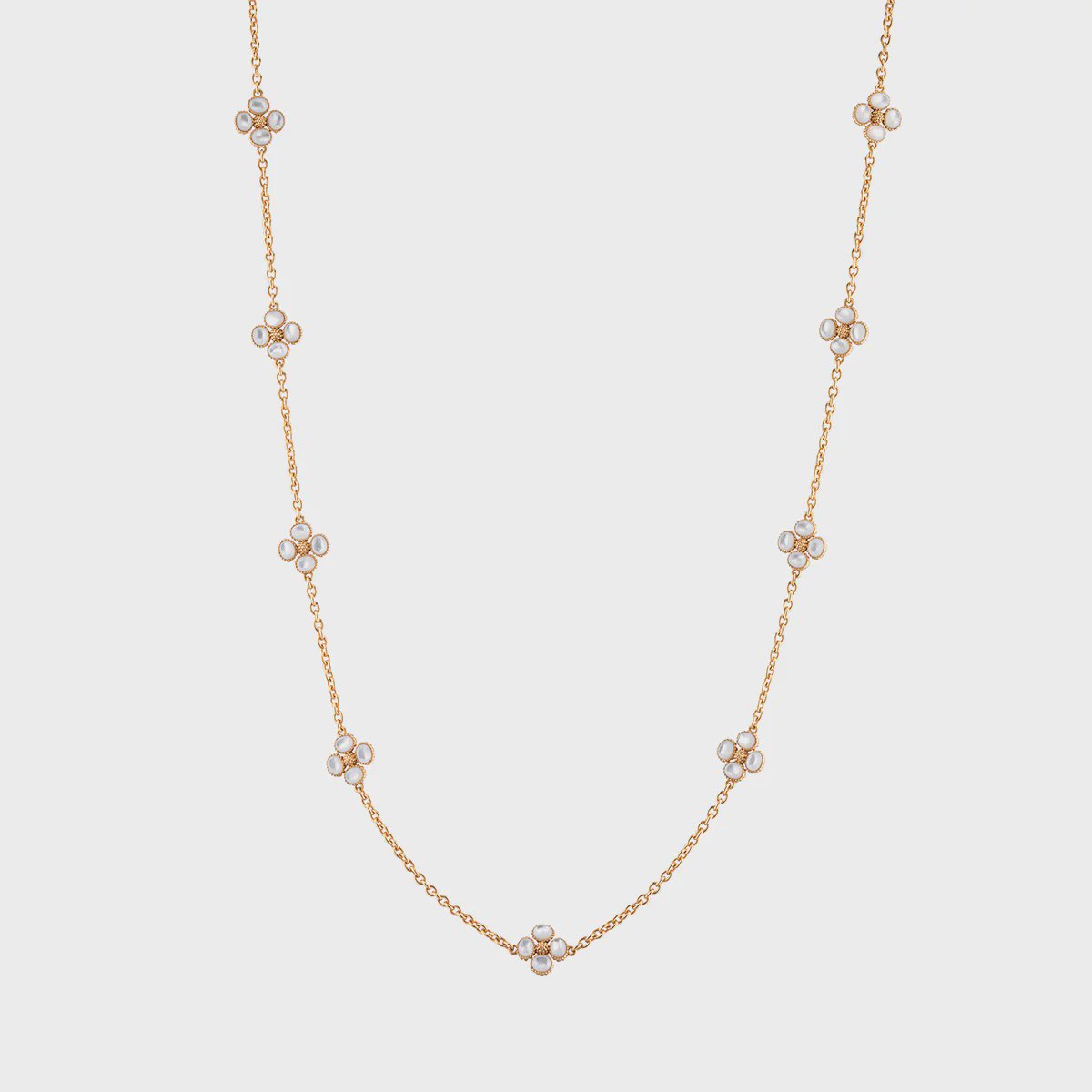 Berry Clover Double Sided Neklace / Mother of Pearl
