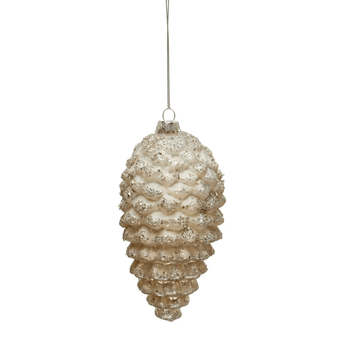 Pinecone Ornament w/ Glitter & Sequins