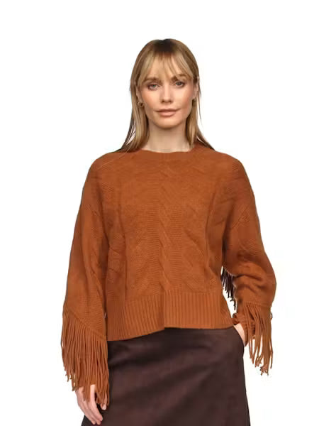 Cable Fringe Crew / Caramel