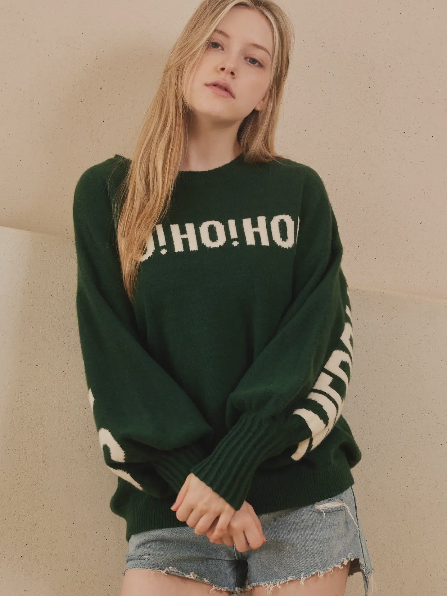 Oversize Christmas Back Sweater / Green