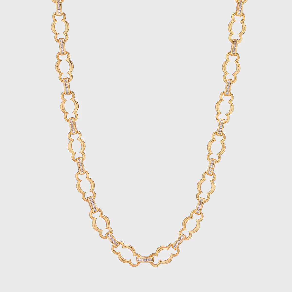 Maharani Petite Chain Necklace  16"+2" - Clear Cubic Zirconia