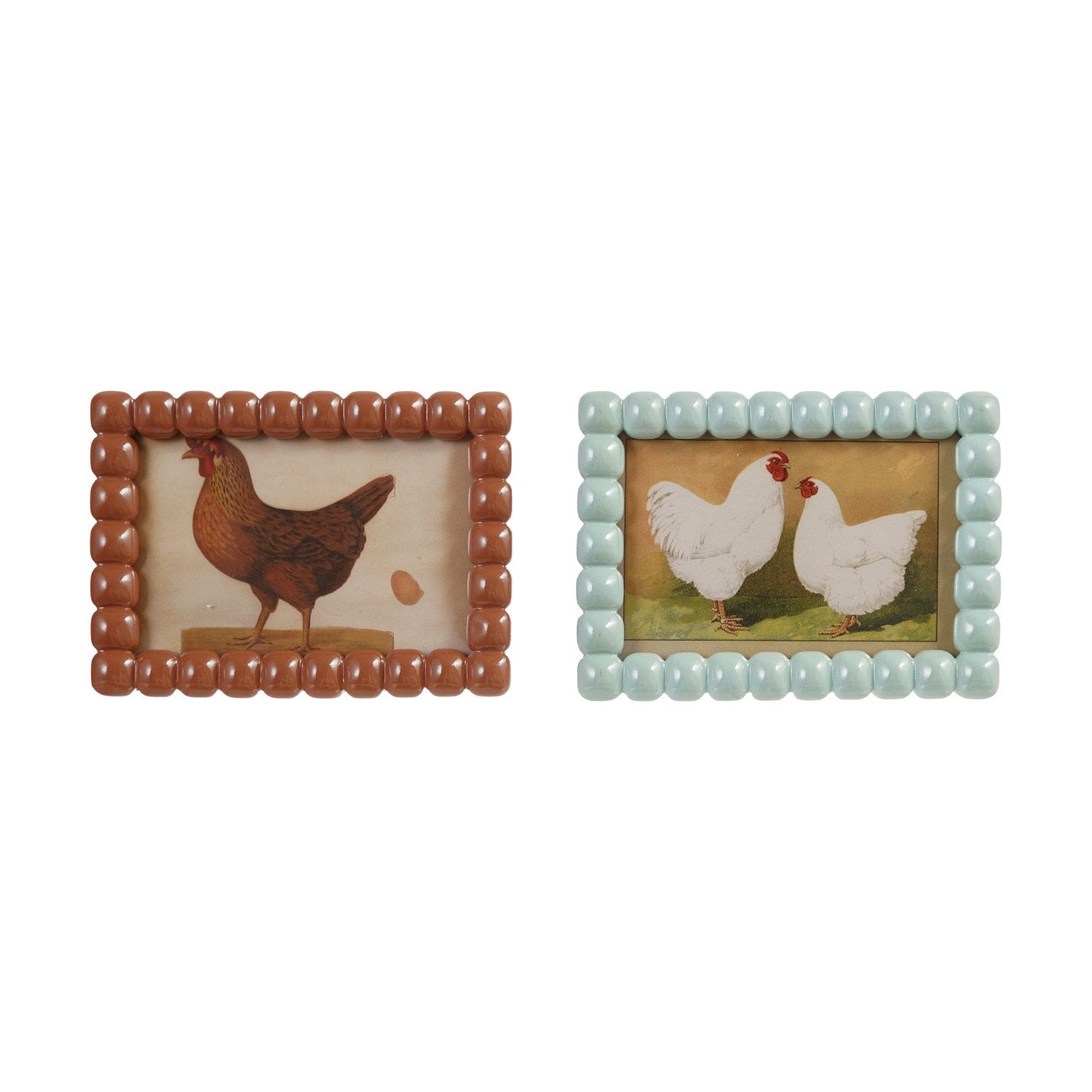 Bobbin Photo Frame, 2 Colors Blue/Brown