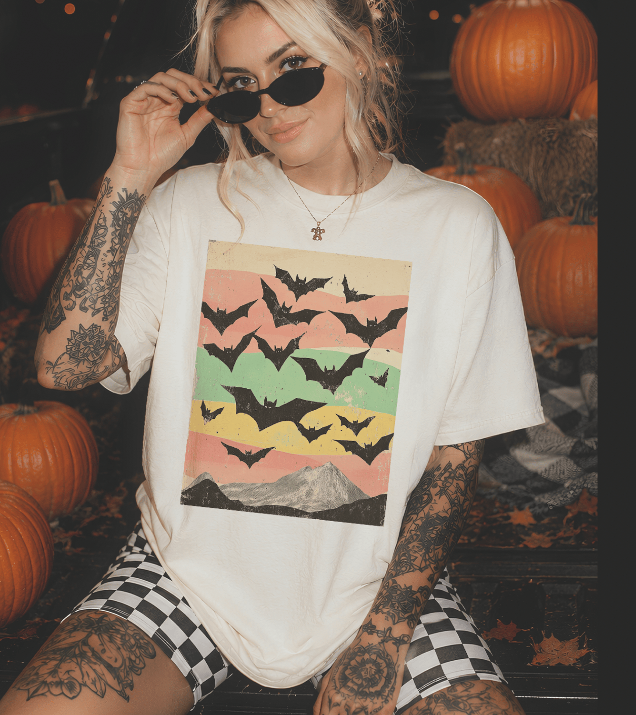 Bat Parade Disco Pop Tee / Cream