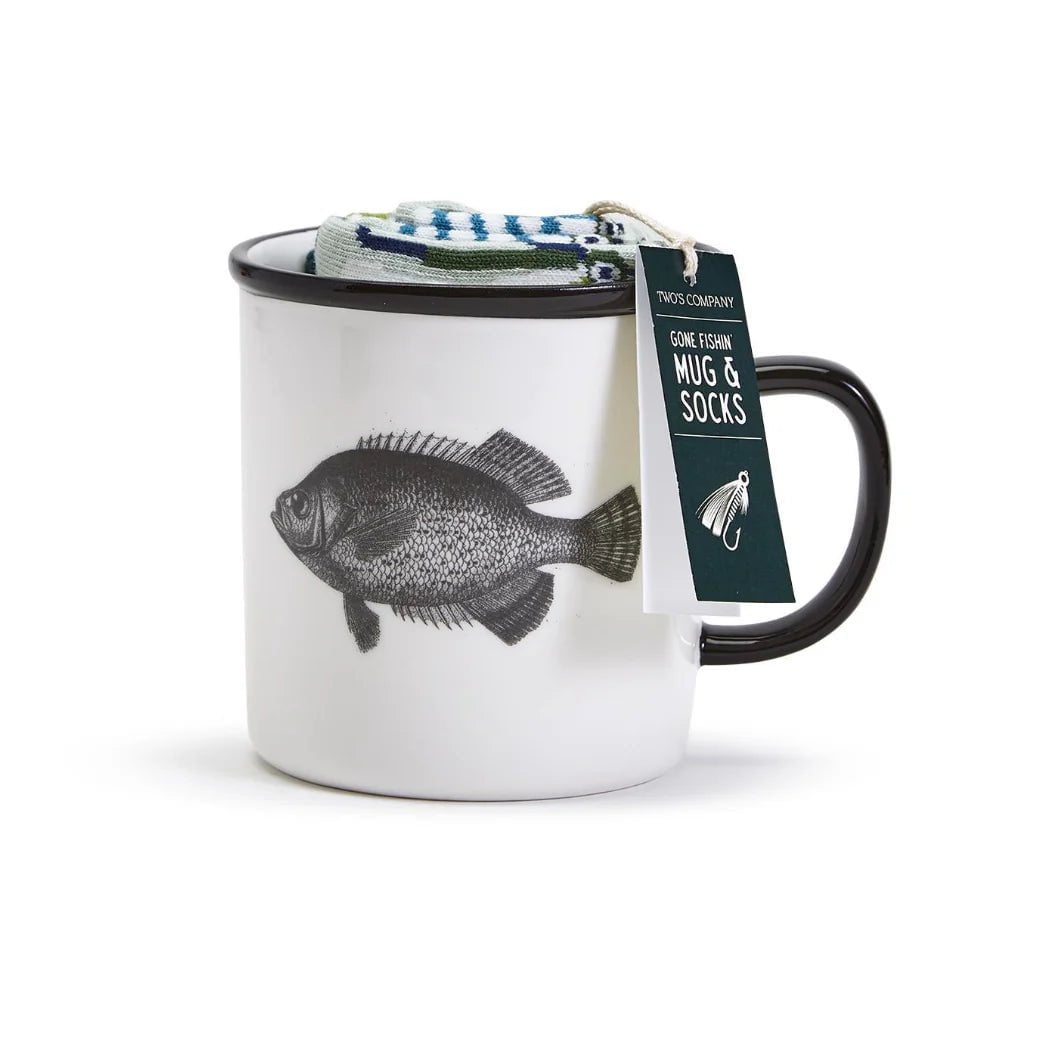 Gone Fishin' Mug & Pair of Socks Gift Set