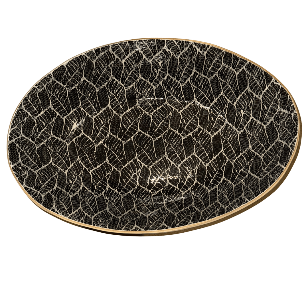 Large Nested Oval / Foliage Black