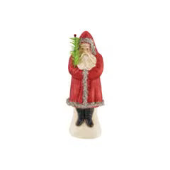 Paper Mache Vintage Reproduction Belsnickel with Bottle Brush Pine Tree
