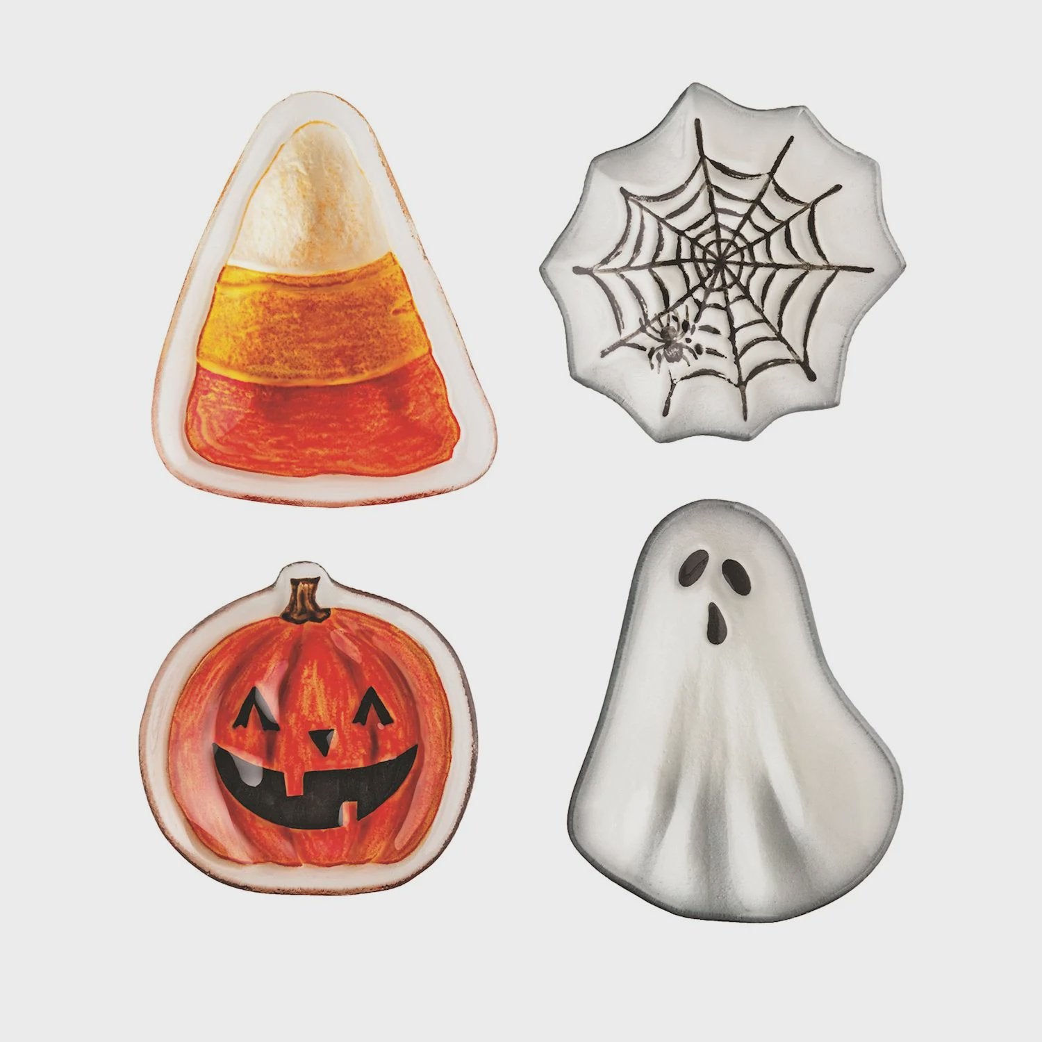 Halloween Glass Tidbit Plate
