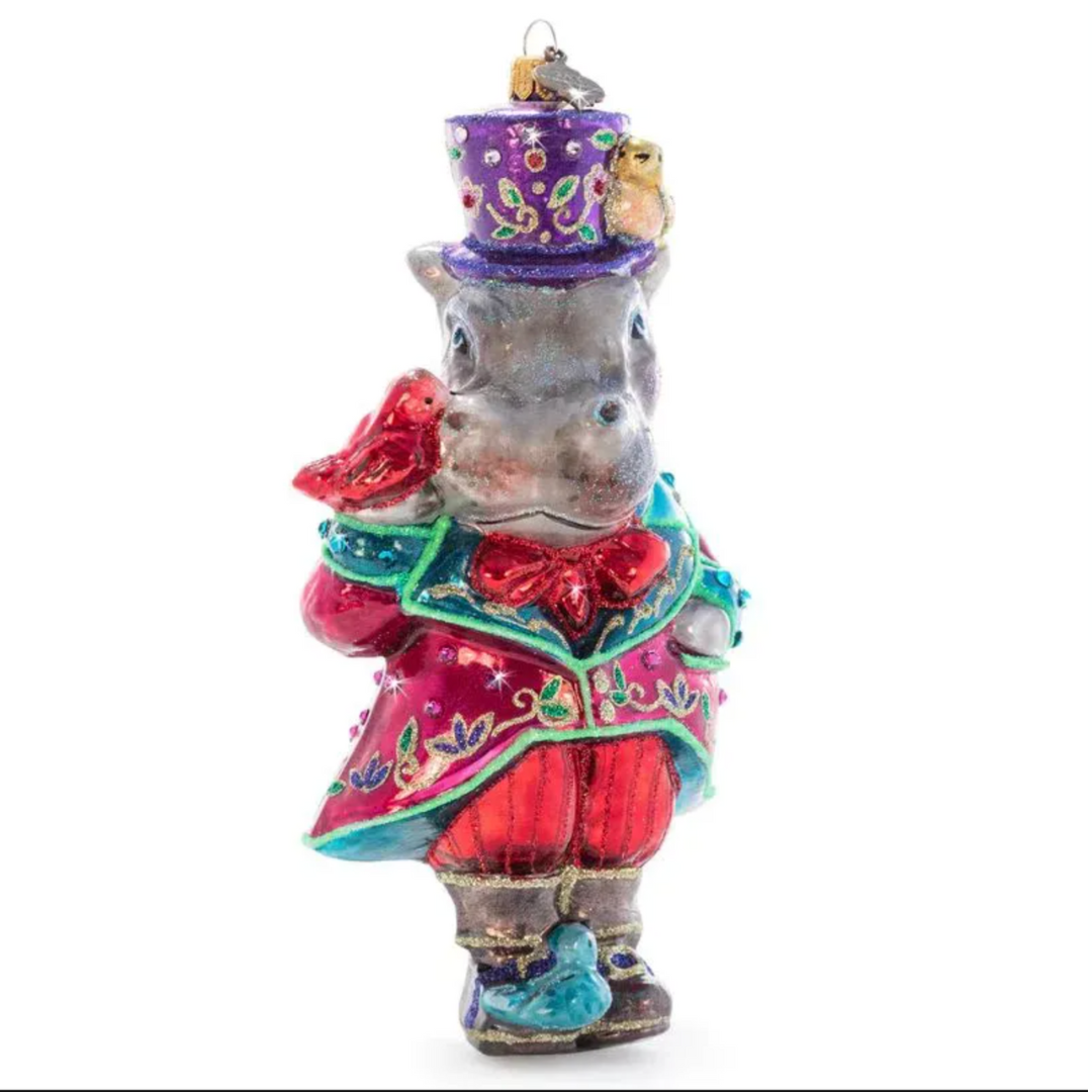 Fancy Hippo Ornament
