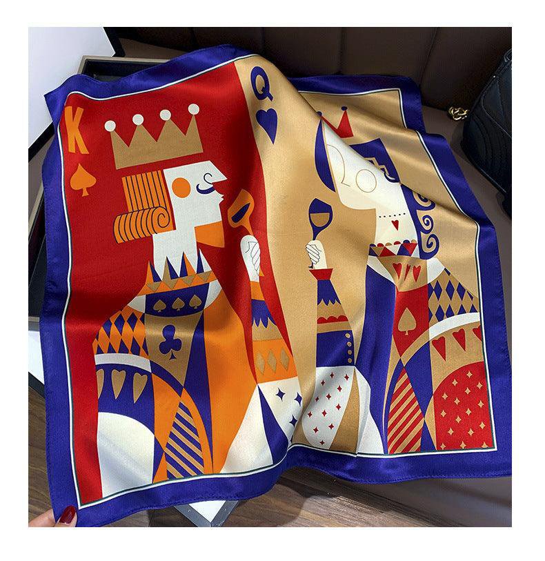 21" Playing Card Scarf / Red