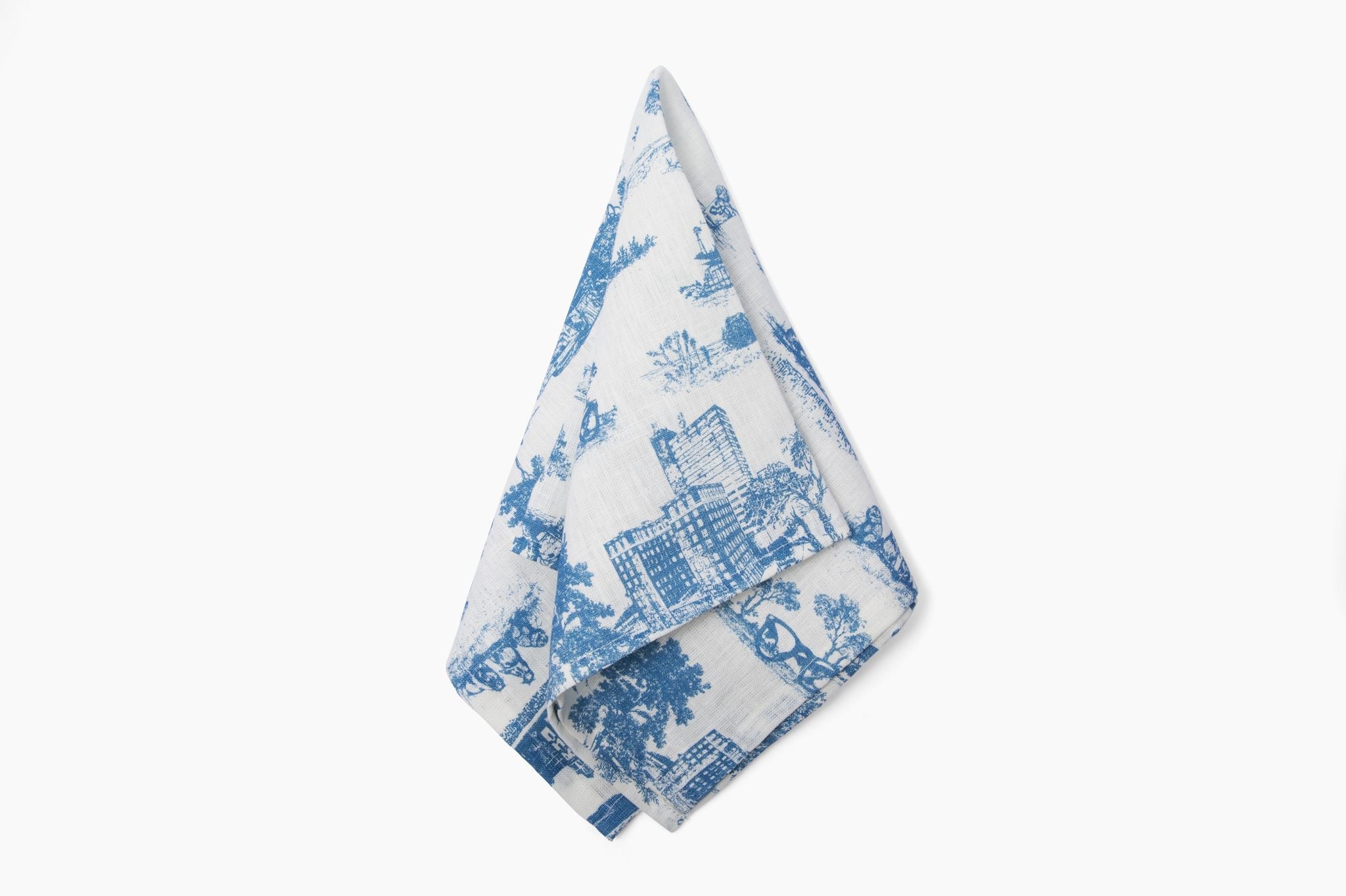 The Lubbock Toile™ Linen Napkin / Blue