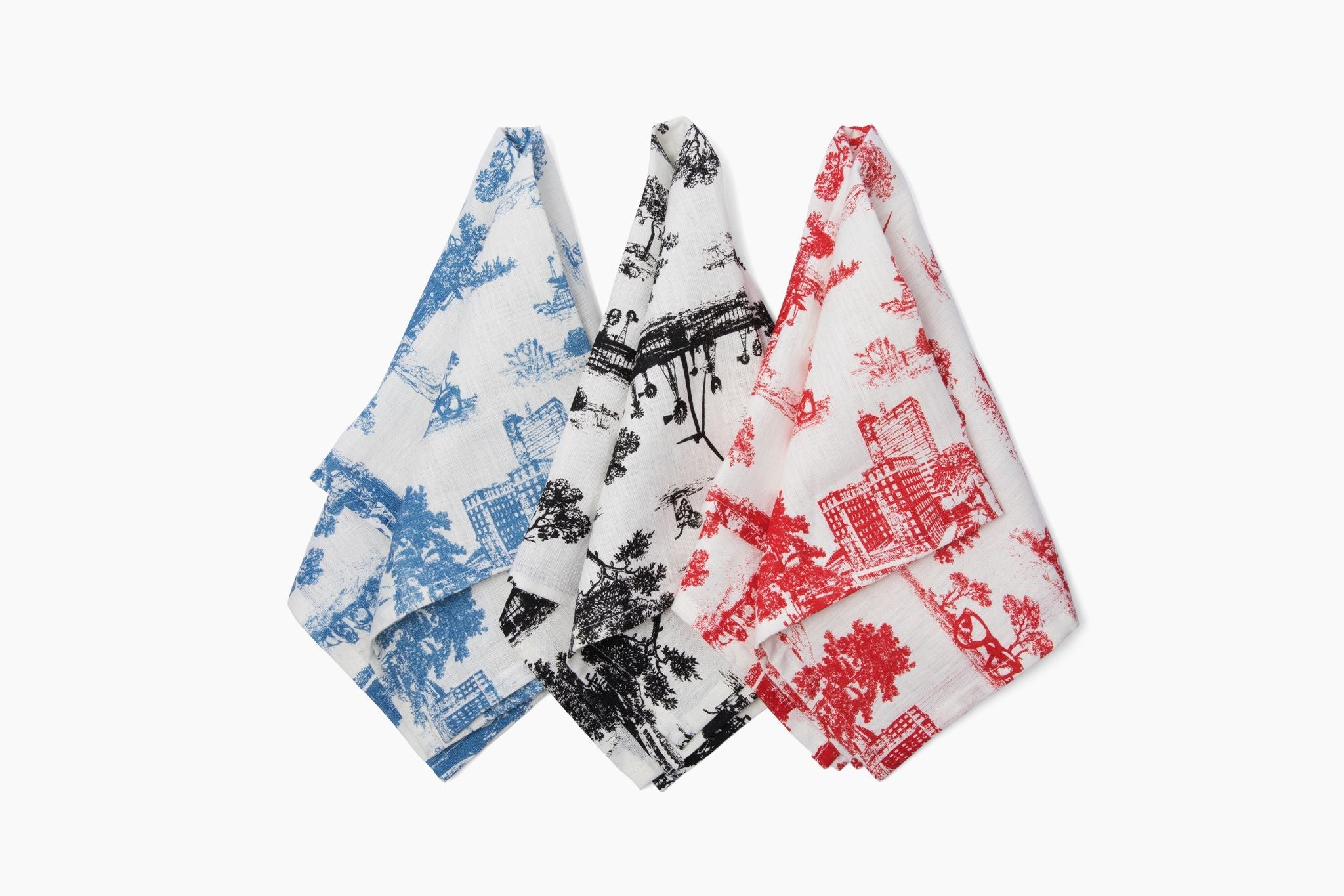 The Lubbock Toile™ Linen Napkin / Red