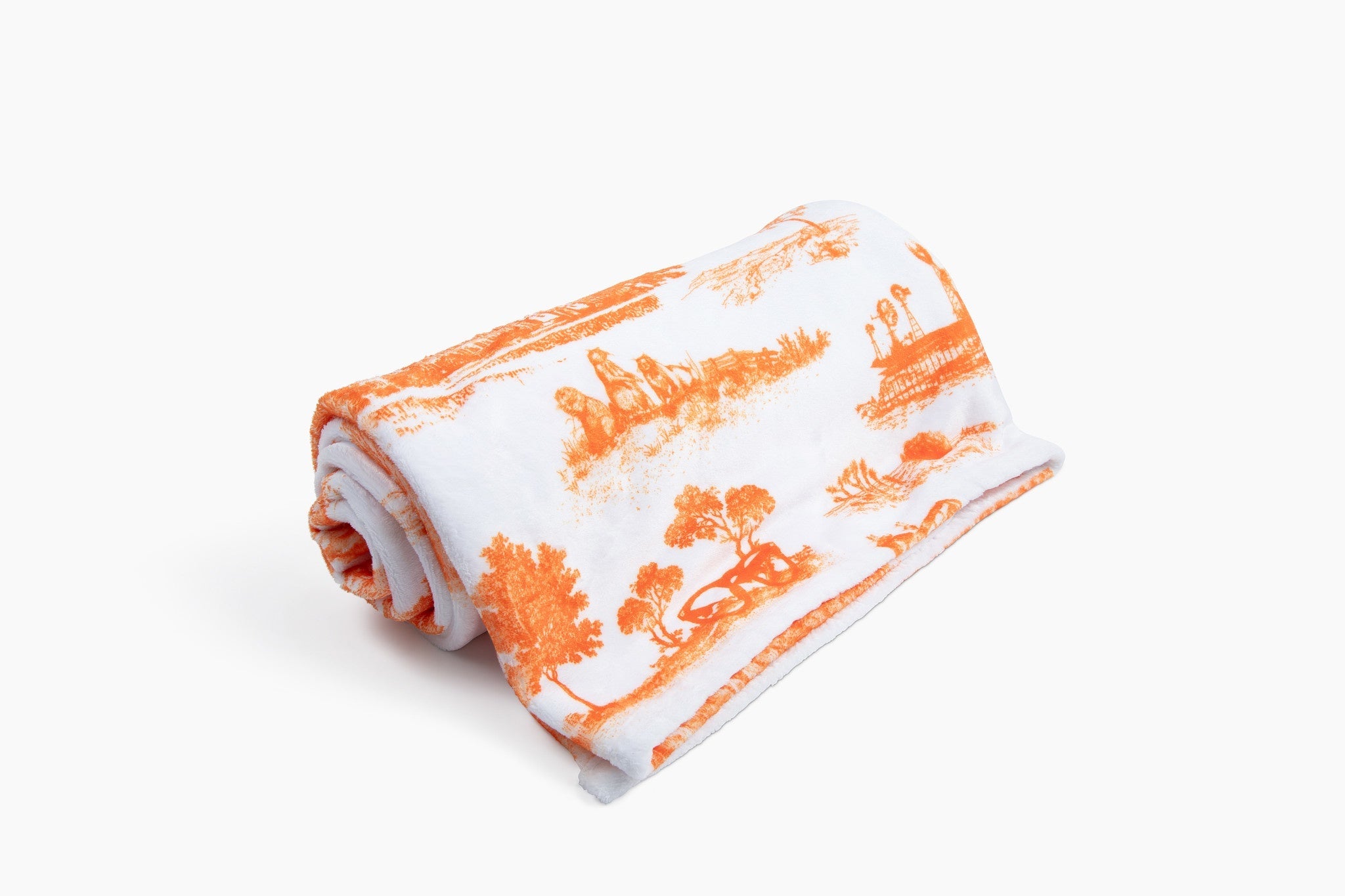 PRE-ORDER The Lubbock Toile™ Fleece Throw, Orange