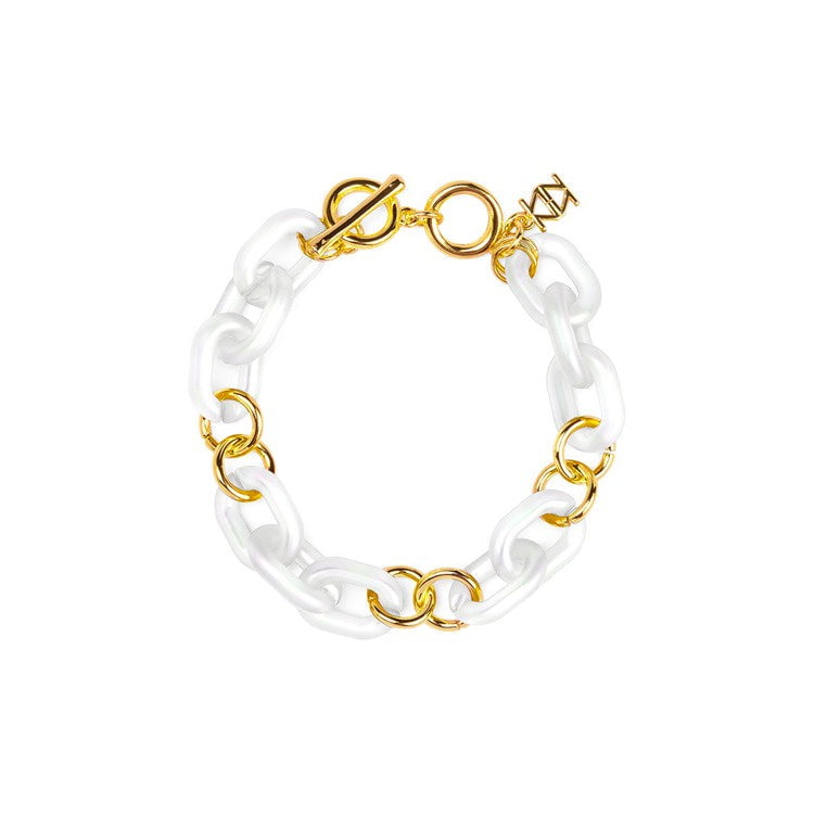 Smal Resin Oval Link Toggle Bracelet