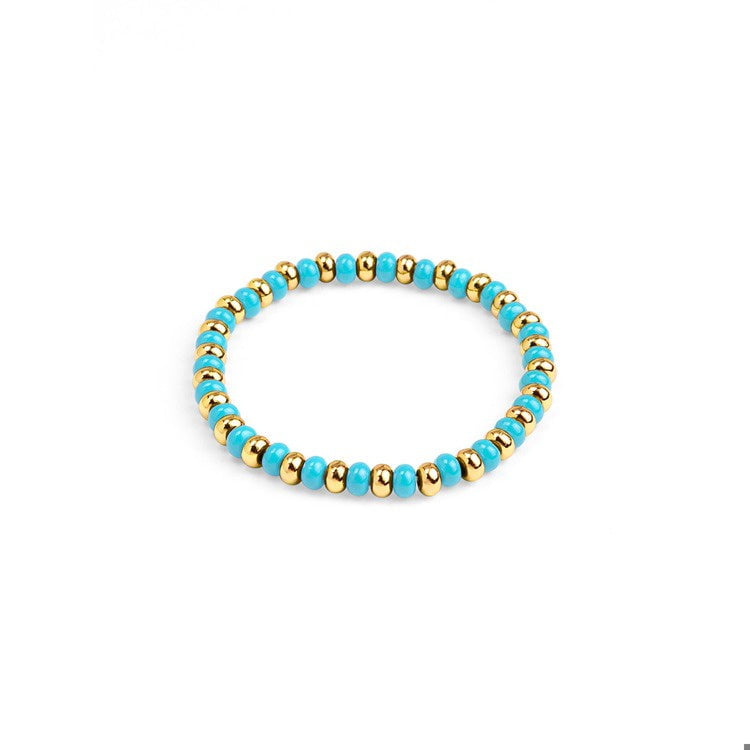 Enamel Beaded Stretch Bracelet