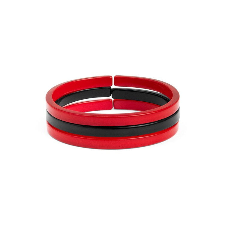 Game Day Bangle Set / Red & Black
