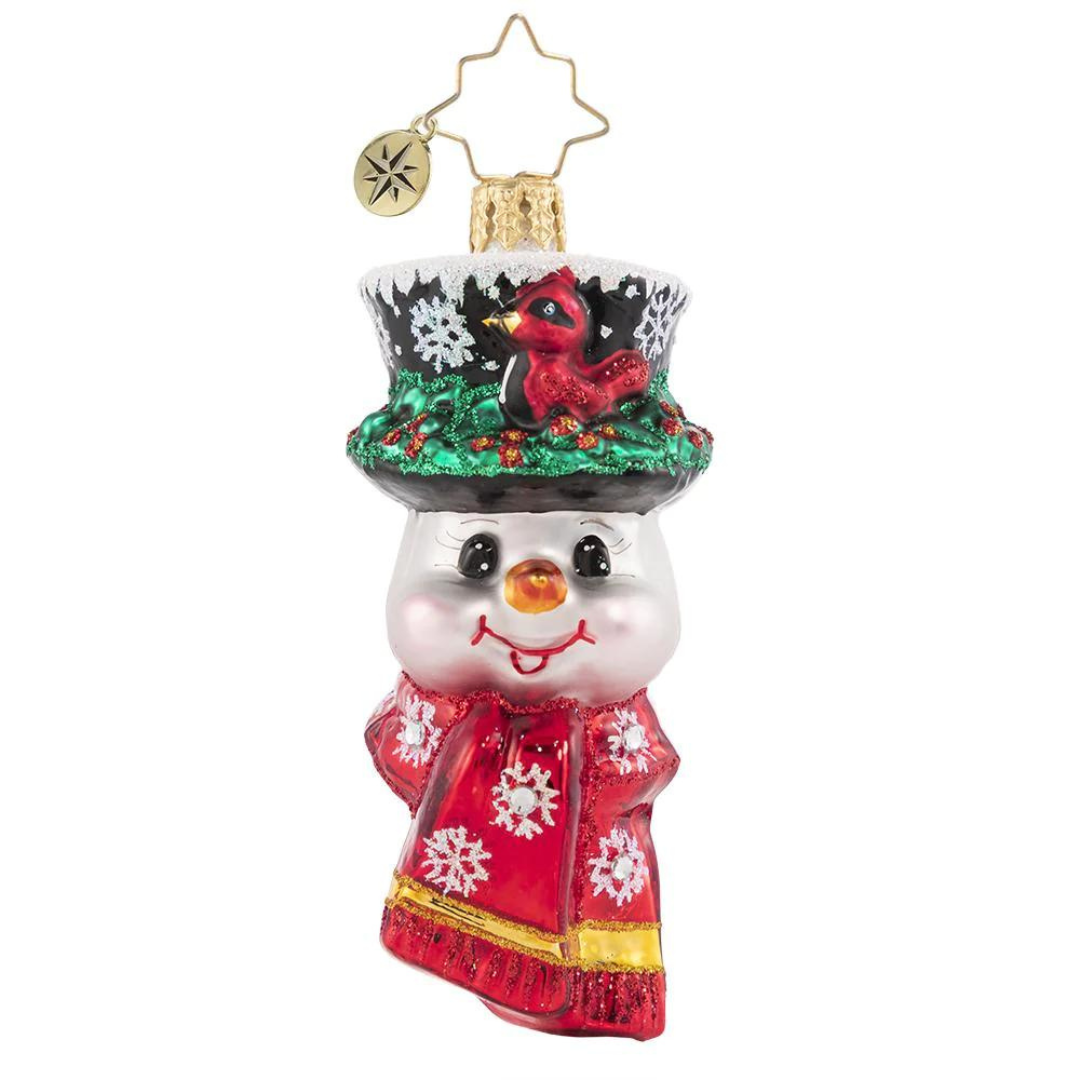 A Snowman Worth Flocking To Ornament