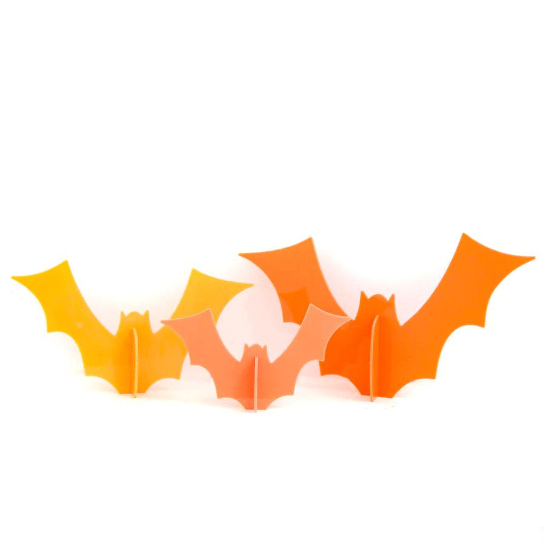 Acrylic Bats / Coral, Light Orange & Orange