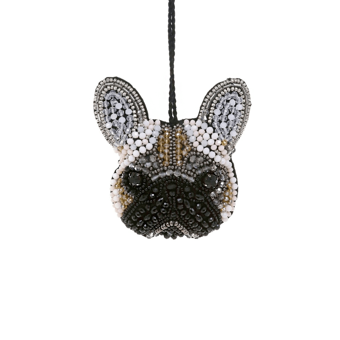 Beaded Frenchie Ornament