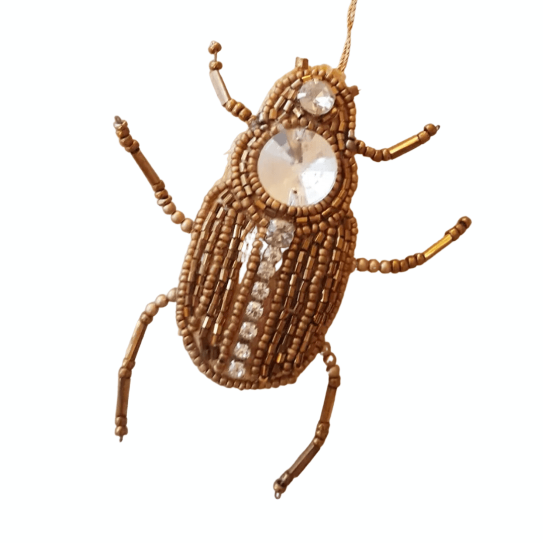 Beaded Beetle Ornament