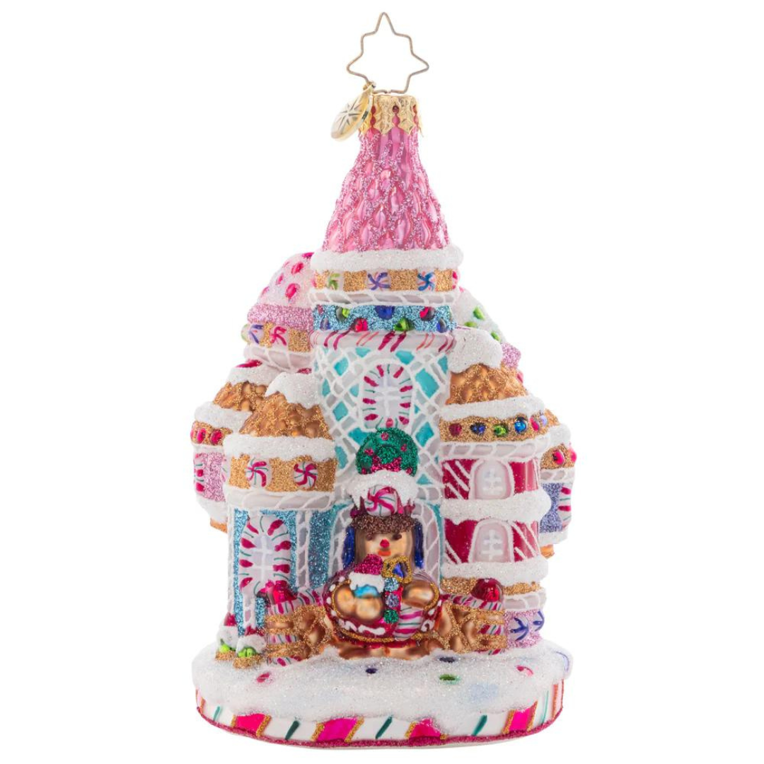 Candy Cane Castle Ornament