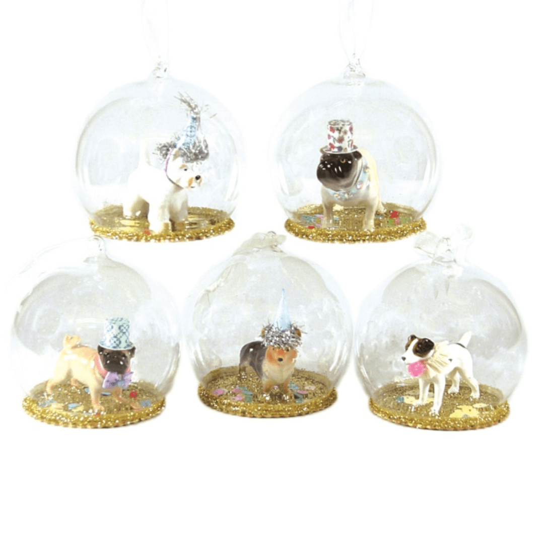 Dog Globe Ornaments
