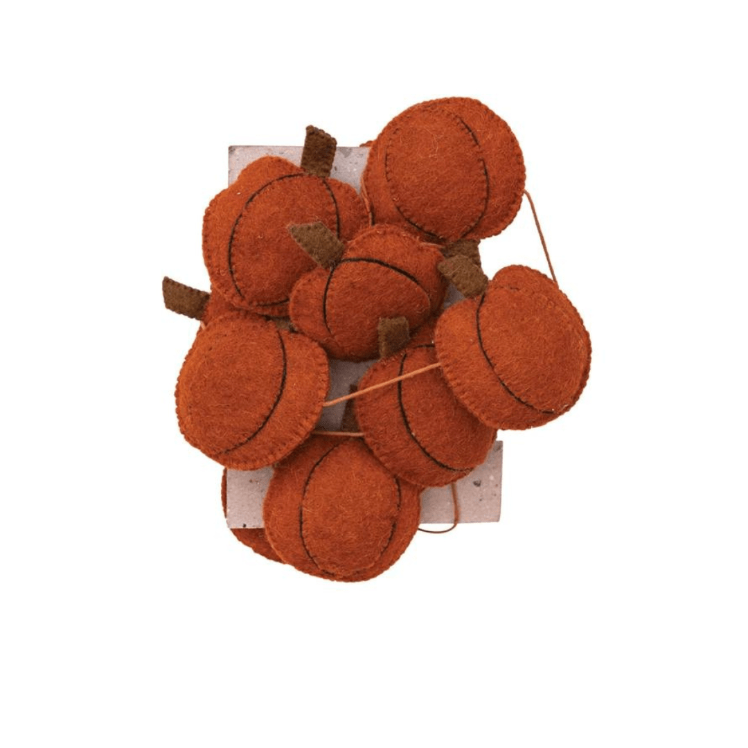 Wool Felt Pumpkin Garland