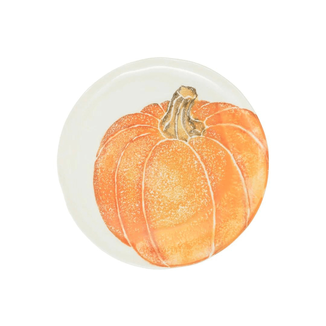 Pumpkins - Salad Plate w/ Medium Orange Pumpkin