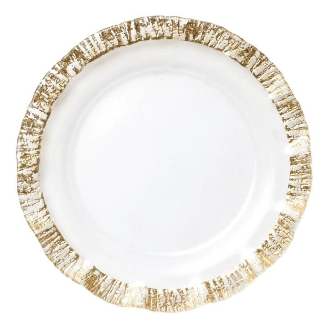 Rufolo Glass, Gold - Service Plate/Charger