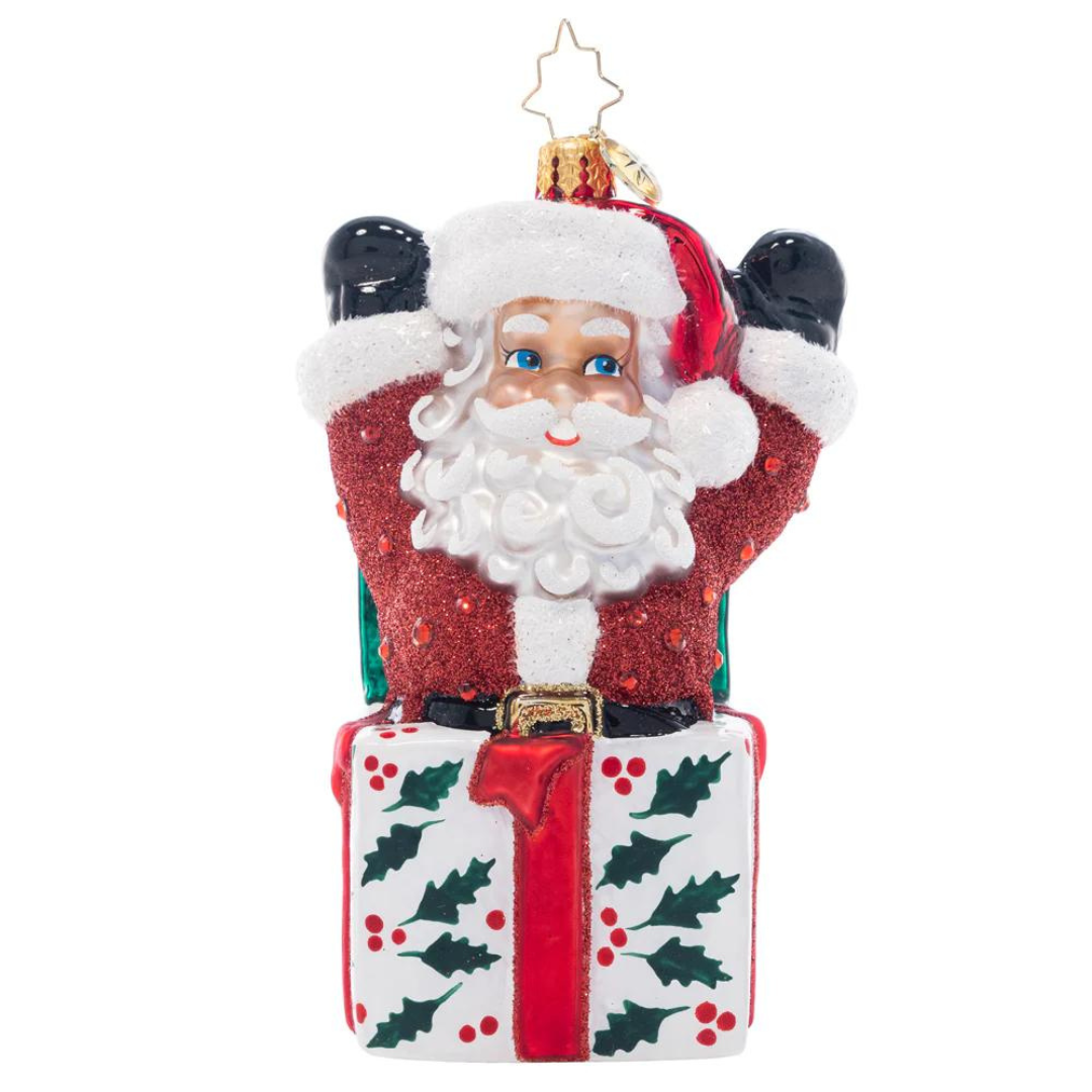 Santa-In-The-Box Ornament